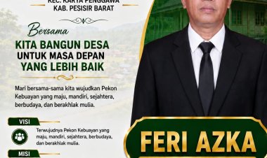 Feri Azka Nyatakan Kesiapan Maju sebagai Bakal Calon Peratin Pekon Keb­uayan