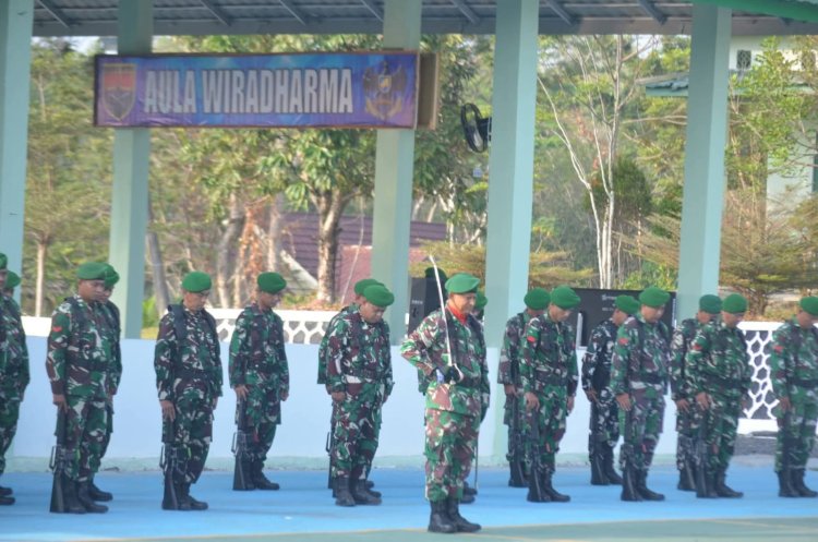 Upacara Mingguan Kodim 0427/Way Kanan: Wujud Komitmen Jaga Disiplin dan Profesionalisme Prajurit   