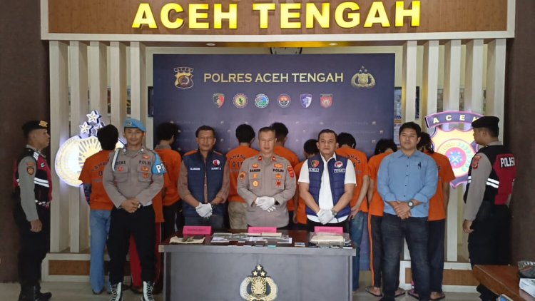 Jaringan Narkotika Lintas Aceh Dibongkar Polres Aceh Tengah, 10 Tersangka Diciduk