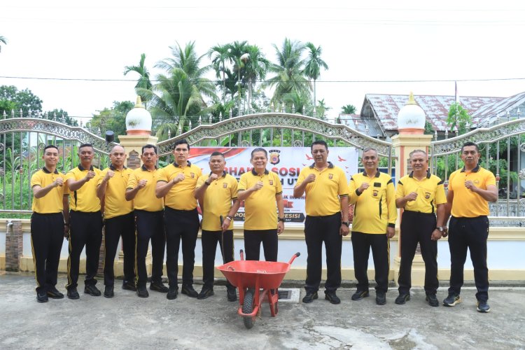 Sambut HUT Ke-81 Republik Indonesia, Polres Aceh Utara Gelar Bhakti Sosial Gotong Royong