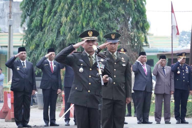Dandim 0117/Aceh Tamiang Irup Upacara Ziarah Nasional HUT Ke-81RI Di TMP Kuala Simpang