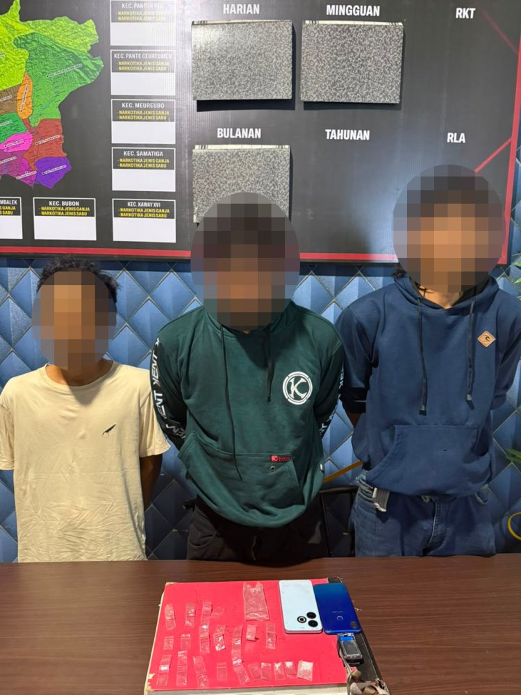 Tiga Residivis Kembali Tersandung Sabu, Polres Aceh Barat Ungkap Dua Kasus dalam Dua Hari