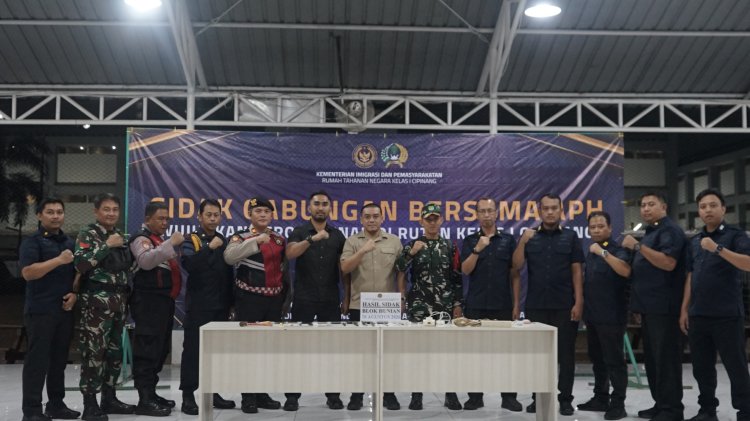 Jaga Keamanan dan Ketertiban, Rutan Kelas I Cipinang Laksanakan Sidak Bersama APH