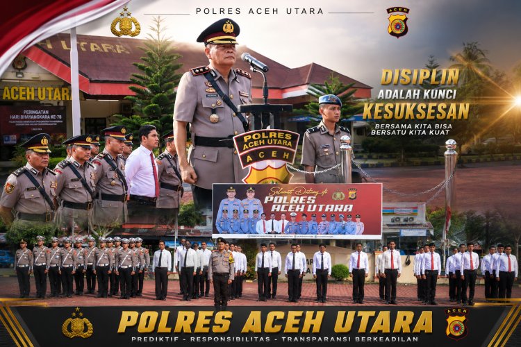 Mengenang Jejak Perjuangan, Polres Aceh Utara Gelar Upacara Hari Juang Polri