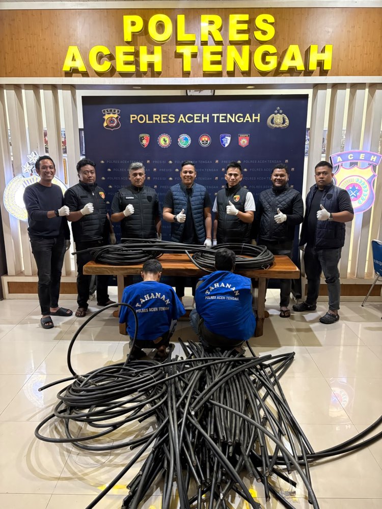 Sat Reskrim Polres Aceh Tengah Berhasil Ungkap Pencurian Kabel PLN, Dua Pelaku Diamankan