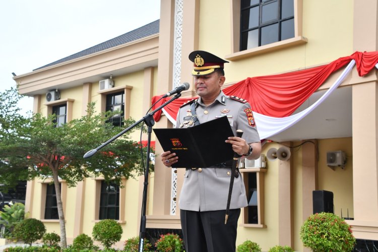 Pimpin Upacara Hari Juang Polri 2026, Kapolres Aceh Timur Bacakan Proklamasi Polisi