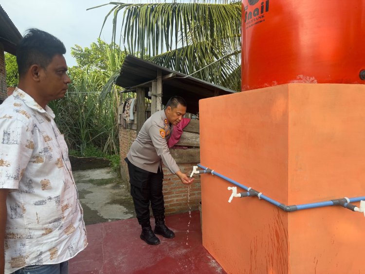 Kapolres Langsa Cek Bantuan Sumur Bor dari Ketua Umum Bhayangkari, Pastikan Berikan Manfaat bagi Dayah