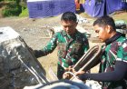 Dandim 0117/Aceh Tamiang, Aktif Tinjau Pembangunan Jembatan Gantung Perintis Garuda Desa Kaloy