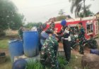 PEDULI KEBUTUHAN WARGA, TNI BERSINERGI SALURKAN AIR BERSIH KE KAMPUNG RAMSAI WAY KANAN