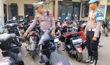 Satlantas Polres Cirebon Kota Tindak 21 Motor Berknalpot Tidak Standar
