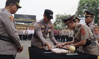 Polres Sukabumi Kota Gelar Sertijab Pejabat Utama dan Kapolsek Jajaran