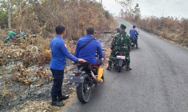 CEGAH KARHUTLA  KORAMIL 427‑03/ BLAMBANGAN UMPU BERSAMA INSTANSI TERKAIT GELAR PATROLI ANTISIPASI KEBAKARAN