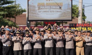 Polres Cimahi Perkuat Sinergi Bersama 200 Personel Satlinmas demi Keamanan Wilayah