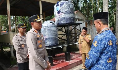 Kapolres Bener Meriah Cek Pembangunan Polytank Program Bhayangkari Peduli di Samar Kilang