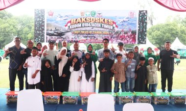 “Semarak HUT ke-81 TNI, Kodim 0104/Aceh Timur Hadirkan Baksoskes dan Bazar UMKM untuk Masyarakat