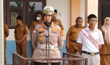Saweu Sikula ke SMAN 1 Bandar Baru, Wakapolres Pidie Jaya Bersama Kasat Lantas Edukasi Bahaya Judol dan Narkoba