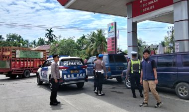 Polres Nagan Raya Intensifkan Pengawasan dan Patroli Pendistribusian BBM di Sejumlah SPBU