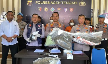 Polres Aceh Tengah Bongkar Peredaran 22,8 Kilogram Ganja, Dua Tersangka Diciduk, 45.728 Jiwa Terselamatkan