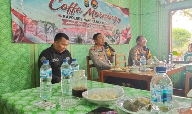 Polres Way Kanan Gelar Coffee Morning, Pererat Sinergi dengan Insan Pers   