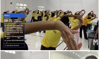 ABP LPKA Kelas II Banda Aceh Ikuti Olahraga dan Senam Pagi, Situasi Aman dan Kondusif