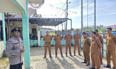 Apel Pagi di Kantor Geuchik Gampong Kapa, Bhabinkamtibmas Polsek Langsa Timur Jadi Pembina