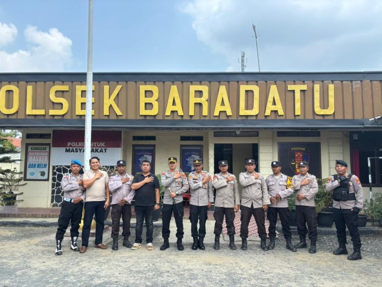 Kunker di Polsek Baradatu, Kapolres Way Kanan Tekankan Jajaran Tidak Ada Personel Terlibat Judi dan Narkoba