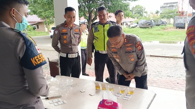 Kapolres Aceh Utara Turun Langsung, Tes Urine Personel Satlantas Pastikan Tak Ada Indikasi Narkoba