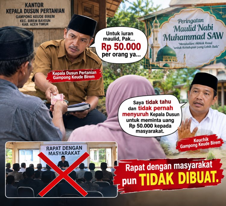Belum Ada Rapat Warga, Iuran Maulid Rp50 Ribu dan 10 Kotak Nasi Sudah Diminta