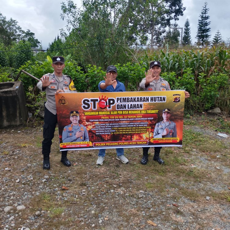 Patroli dan Sosialisasi Polsek Lut Tawar Polres Aceh Tengah Cegah Sejak Dini Karhutla