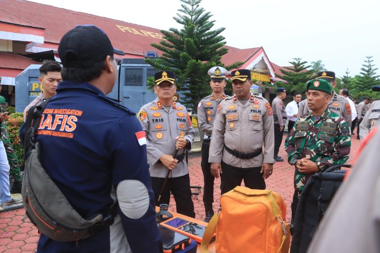Kapolres Aceh Utara Pimpin Apel Gelar Pasukan Pencegahan dan Penanganan Karhutla