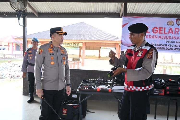 Kapolres Pidie Lakukan Pengecekan Atmasus dan Alsus Inventaris Satsamapta