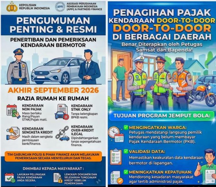 Korlantas Polri Tegaskan "Razia Kendaraan dari Rumah ke Rumah Akhir September" adalah Hoaks