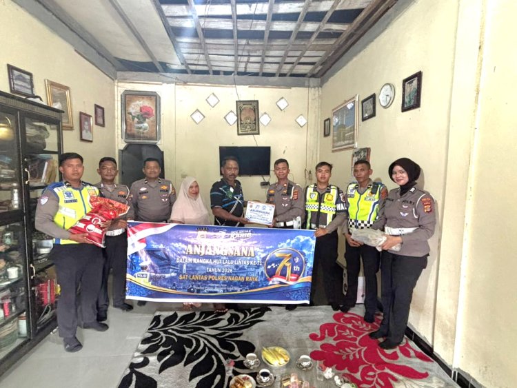 Anjangsana HUT Lalu Lintas Ke-71, Satlantas Polres Nagan Raya Sambangi Purnawirawan AKBP Sofyan Junet