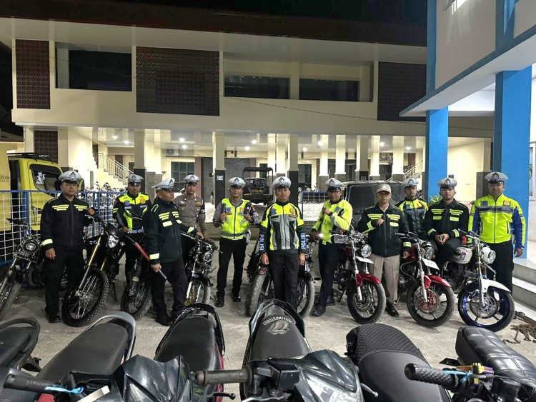 Satlantas Polres Aceh Tengah Amankan 10 Motor Berknalpot Brong, Patroli Malam Ciptakan Rasa Aman