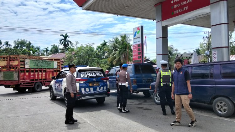 Polres Nagan Raya Intensifkan Pengawasan dan Patroli Pendistribusian BBM di Sejumlah SPBU