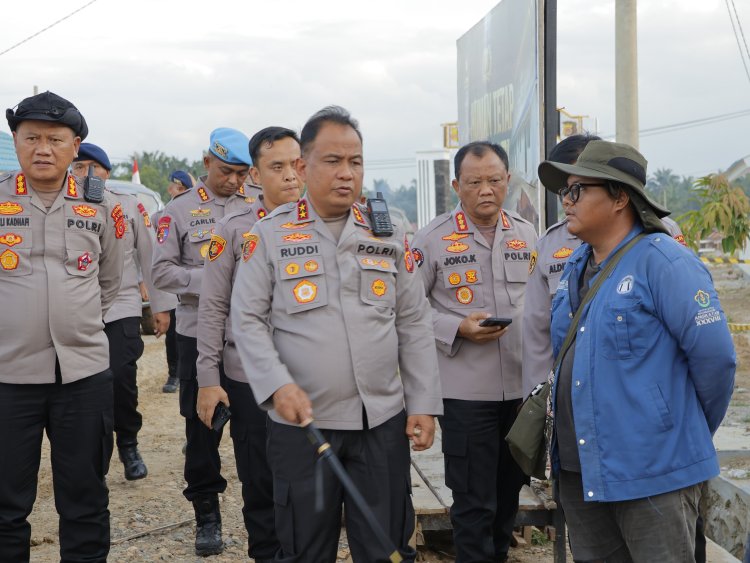 Kapolda Aceh Tinjau Progres Pembangunan Huntap Polri Presisi di Aceh Tamiang