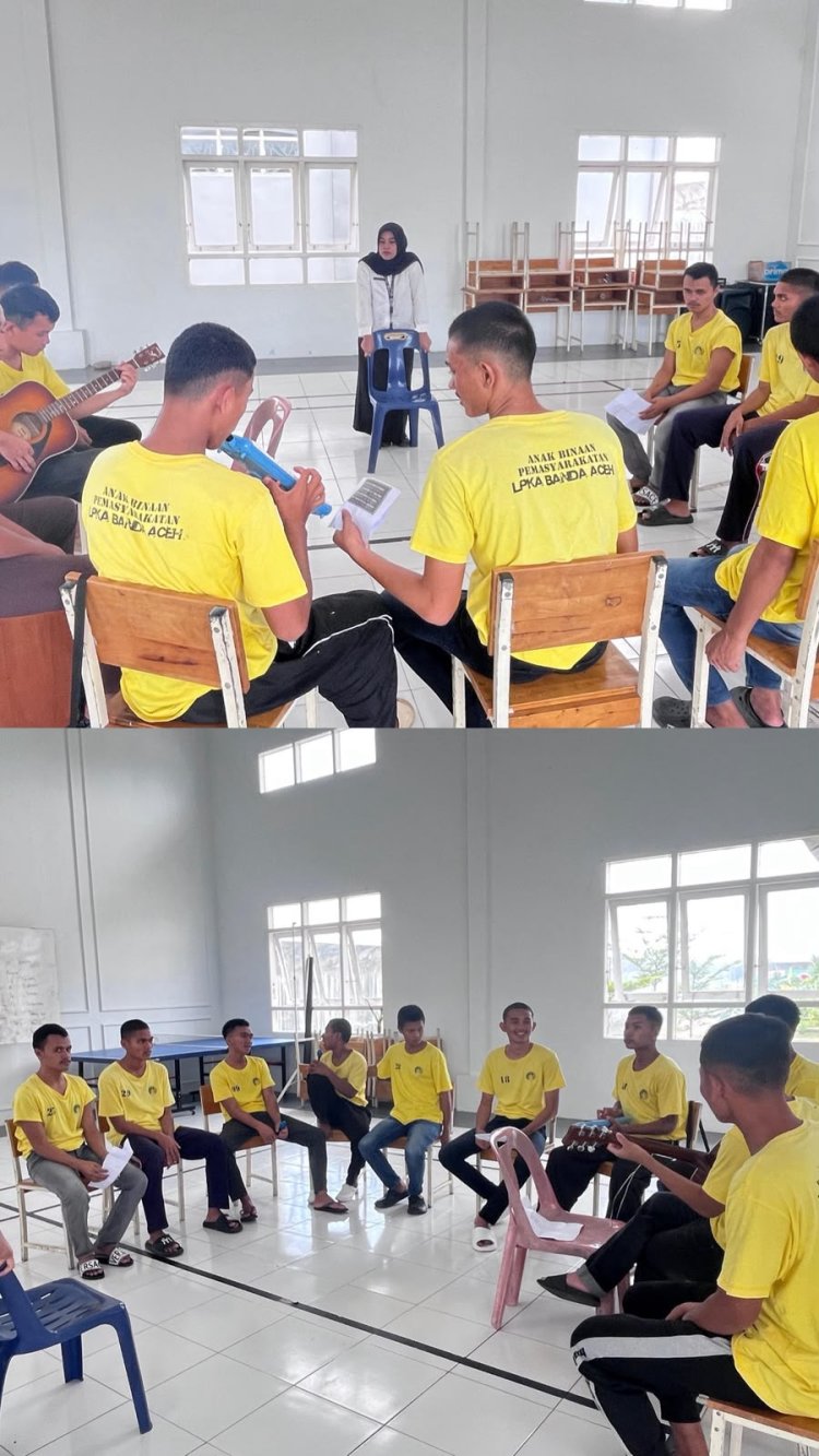 ABP LPKA Kelas II Banda Aceh Ikuti Pembinaan Seni Musik Acapella, Asah Bakat dan Kekompakan