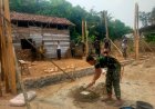 Wujudkan Hunian Layak, Satgas TMMD ke-130 Kodim 0427/Way Kanan Terus Genjot Pembangunan RTLH