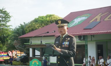 Upacara HUT ke-81 TNI. Dandim 0117/Aceh Tamiang Bacakan Amanat Panglima TNI
