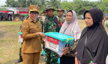 Wujud Kepedulian TNI, Kodim 0427/Way Kanan Salurkan Bantuan Sosial kepada Warga Gunung Sangkaran