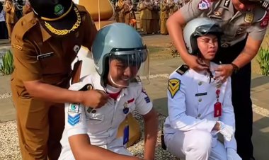 Satlantas Polres Subang Sosialisasikan Program GABIN di SMKN 2 Subang, Ajak Pelajar Utamakan Keselamatan
