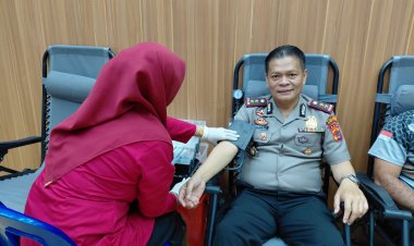Peringati Hari Jadi Humas Polri, AKBP Trie Aprianto Pimpin Aksi Donor Darah di Aceh Utara