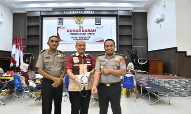 Sambut Hari Jadi Humas Polri ke-75, Polres Aceh Timur Gelar Donor Darah