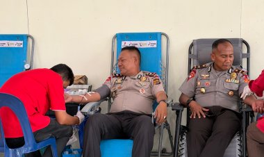 Sambut HUT ke-81 Korps Brimob Polri, Batalyon B Pelopor Gelar Donor Darah Bersama PMI Aceh Utara