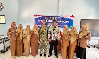 Cegah Narkoba Sejak Dini, Satgas TMMD ke-130 Kodim 0427/Way Kanan Gandeng BNN Edukasi Pelajar