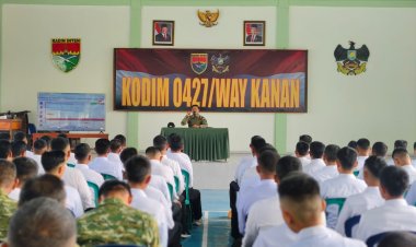 Dandim 0427/Way Kanan Berikan Pembekalan Rekrutmen TNI AD, Siapkan Generasi Muda Menjadi Prajurit Profesional