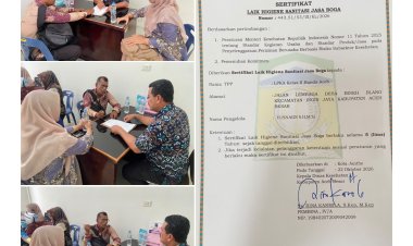 Pastikan Makanan Anak Binaan Aman, LPKA Banda Aceh Raih Sertifikat Laik Higiene Sanitasi