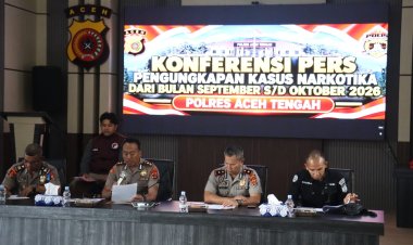 Dua Bulan, Polres Aceh Tengah Berhasil Bongkar 13 Kasus Narkotika dan Amankan 22 Tersangka