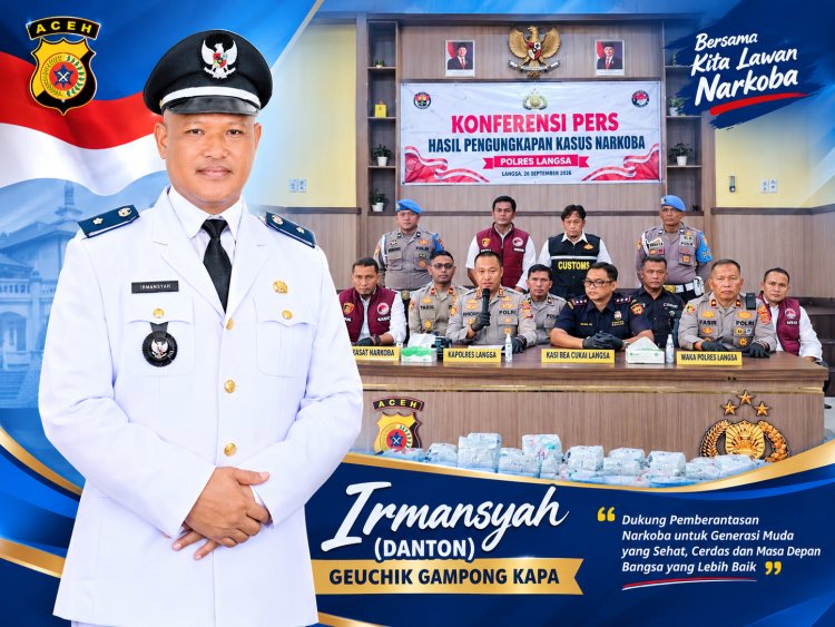 Geuchik Kota Langsa Apresiasi Kasat Resnarkoba Polres Langsa Ungkap 46,6 Kg Sabu Jaringan Malaysia