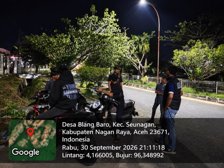 Antisipasi 3C dan Premanisme, Tim URC Satreskrim Polres Nagan Raya Gelar Patroli Malam